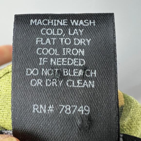 VINTAGE Arden B. Green Bodycon Dress Green Camo Hunting Stretch Back-Zip Size 4 - Picture 7 of 7